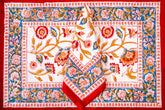 Calm Oasis Hand Block Print Prermium Cotton Placemat Napkin Set